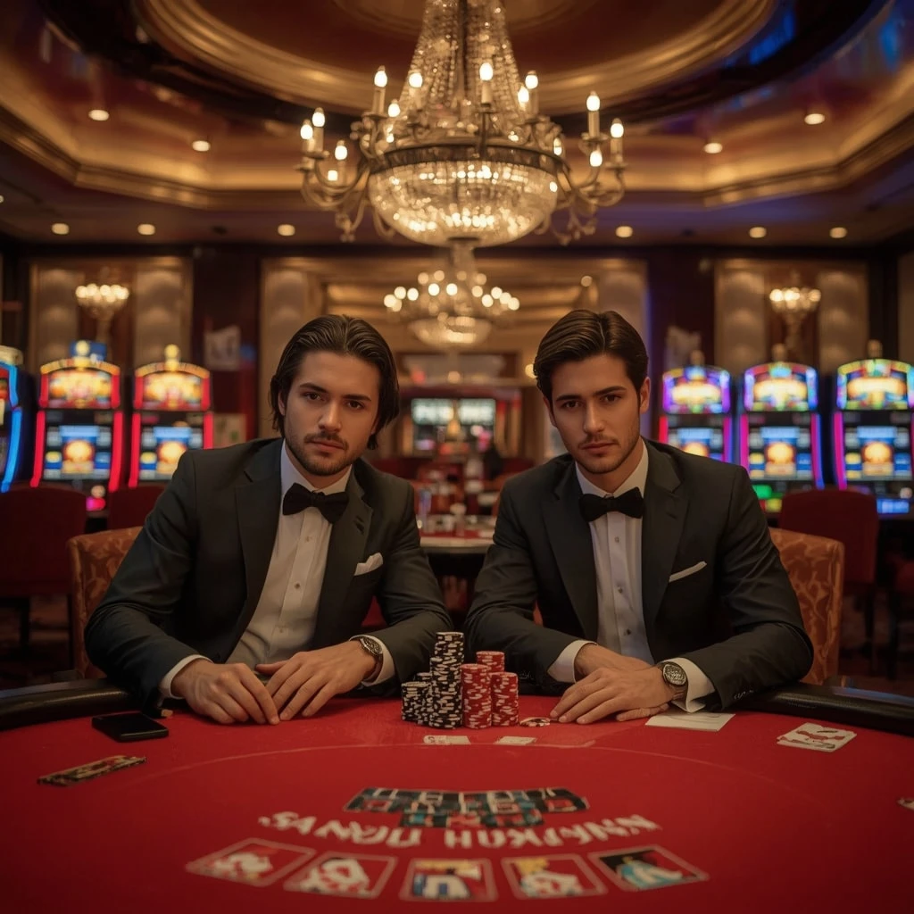 Deux joueurs de poker dans un GameTwist Casino